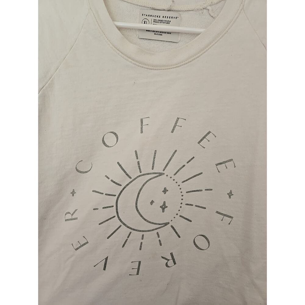 STARBUCKS RESERVE COFFEE FOREVER SWEATSHIRT SIZE XL ORGANIC COTTON